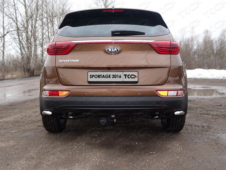 Защита задняя (уголки) 42,4 мм Kia Sportage (2016-2018) KIASPORT16-21