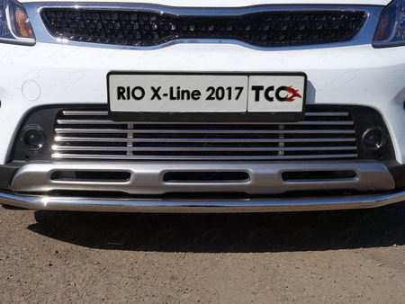 Решетка радиатора нижняя (12 мм) Kia Rio X-Line (2017-2020) KIARIOX17-16