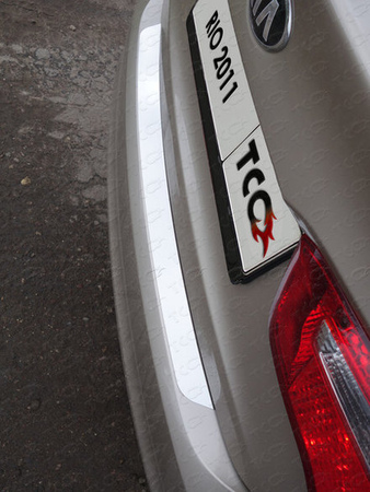 Накладка на задний бампер лист шлифованный Kia Rio (2011-2014) KIARIO11-06