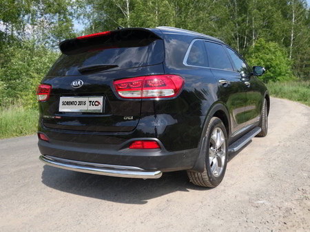 Защита заднего бампера (длинная) 60,3 мм Kia Sorento Prime (2015-2019) KIASOR15-17