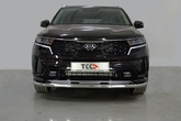 Защита переднего бампера с ДХО 60,3 мм Kia Sorento (2020-2024) 