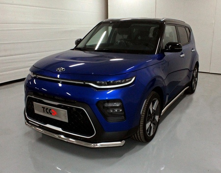 Защита передняя нижняя 60,3 мм Kia Soul (2019-2024)	  KIASOUL19-10