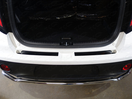 Накладки на задний бампер (лист зеркальный) Kia Soul (2017-2019) KIASOUL17-05