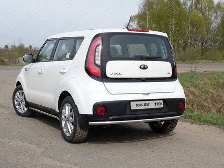 Защита заднего бампера 42,4 мм Kia Soul (2017-2019) KIASOUL17-24