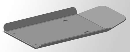 Защита заднего дифференециала (алюминий) ТСС Kia Sportage (2010-2016) ZKTCC00055