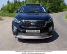 Защита передняя (овальная) 75х42 мм Kia Sorento (2015-2018)	 