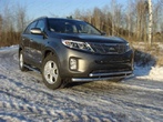 Защита передняя нижняя (двойная) 60,3/50,8 мм Kia Sorento (2012-2015)	