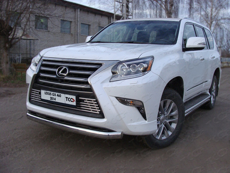 Защита передняя нижняя (овальная) 75х42 мм Lexus GX 460 (2014-2019)	  LEXGX46014-05