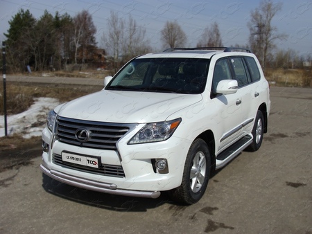 Защита передняя нижняя (двойная) 76,1/50,8 мм Lexus LX 570 (2012-2019)	  LEXLX57012-08