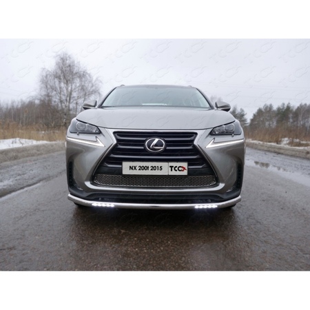 Защита передняя нижняя (с ходовыми огнями) 60,3 мм Lexus NX 300h (2014-2017)	  LEXNX300H14-22