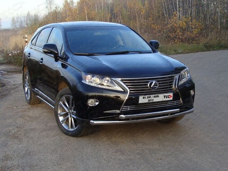 Защита передняя нижняя (двойная) 60,3/60,3 мм Lexus RX 350 (2012-2019)	  LEXRX35012-01