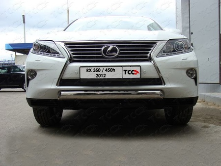 Защита передняя (овальная) 75х42 мм Lexus RX 350 (2012-2019)	  LEXRX35012-05