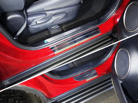 Накладки на пороги (лист зеркальный) Lexus NX 200 (2017-2021) LEXNX17-05