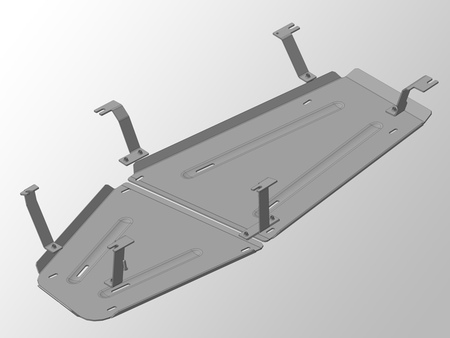 Защита бака (алюминий) (комплект 2шт) ТСС Lexus NX200 (2017-2021) ZKTCC00176