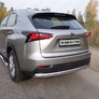 Защита заднего бампера (овальная) 75х42 мм Lexus NX 200 (2014-2017) 