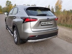 Защита заднего бампера (овальная) 75х42 мм Lexus NX 200 (2014-2017) 