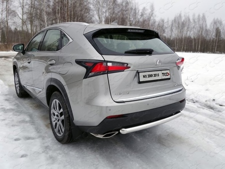 Защита заднего бампера 60,3 мм Lexus NX 200t (2015-2017)  LEXNX20015T-16