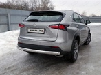 Защита заднего бампера (овальная) 75х42 мм Lexus NX 200t (2015-2017) 