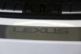 Накладка на задний бампер (лист шлифованный с надписью Lexus) Lexus  RX 200t (2015-2021)