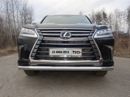 Защита передняя нижняя 76,1 мм Lexus LX 450d,570 (2015-2022) LEXLX450d15-12