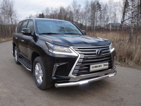 Защита передняя нижняя (с ДХО) 76,1 мм Lexus LX 450d,570 (2015-2022) LEXLX450d15-13