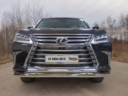 Защита передняя нижняя (двойная) 76,1/50,8 мм Lexus LX 450d,570 (2015-2022) LEXLX450d15-17