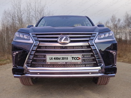 Защита передняя нижняя (двойная) 60,3/50,8 мм Lexus LX 450d,570 (2015-2022) LEXLX450d15-20