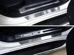 Накладки на пороги (лист шлифованный) Lexus LX 450d/570 (2015-2022)