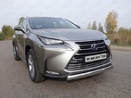Защита передняя нижняя (овальная) 75х42 мм Lexus NX 300h (2014-2017)