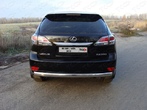 Защита заднего бампера (овальная) 75х42 мм Lexus RX 350 (2012-2019)