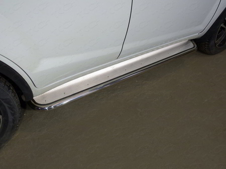 Пороги с площадкой (нерж. лист) 42,4 мм Lifan X60 (2017-2021) LIFX6017-15