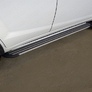 Пороги алюминиевые Slim Line Silver Lifan X60 (2017-2021)