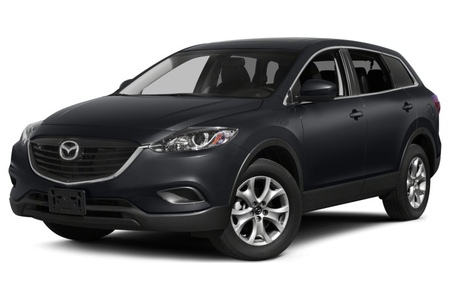 Пороги c площадкой 75х42 мм Mazda CX-9 (2013-2019) MAZCX913-16