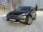 Защита передняя нижняя (овальная) 75х42 мм Mazda CX-9 (2012-2019)	 