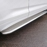 Пороги c площадкой (нерж. лист) 75х42 мм Mercedes-Benz GLK 220 CDI (2012-2019)