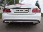 Решетка на задний бампер (лист) Mercedes-Benz E-class Coupe (2013-2019)