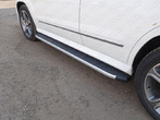 Пороги алюминиевые с пластиковой накладкой Mercedes-Benz GLK 220 CDI (2014-2019)