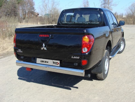 Защита заднего бампера центральная 120х60 мм Mitsubishi L200 (2014-2015) MITL20014-10