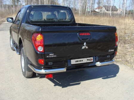 Защита заднего бампера (уголки) 76,1 мм Mitsubishi L200 (2014-2015) MITL20014-11