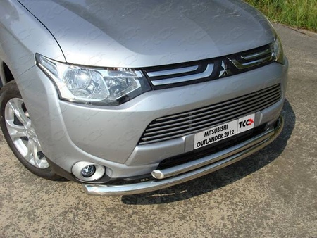 Защита передняя нижняя (двойная) 60,3/50,8 мм Mitsubishi Outlander (2012-2014)	  MITOUT12-08