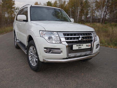 Защита передняя нижняя 76,1 мм Mitsubishi Pajero (2014-2024)	  MITPAJ414-02