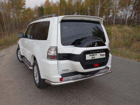 Защита заднего бампера (центральная) 60,3 мм Mitsubishi Pajero IV (2014-2024) MITPAJ414-12