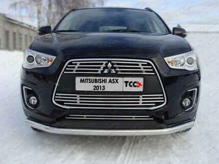 Защита передняя нижняя (овальная) 75х42 мм Mitsubishi ASX (2013-2019)	  MITSASX13-03