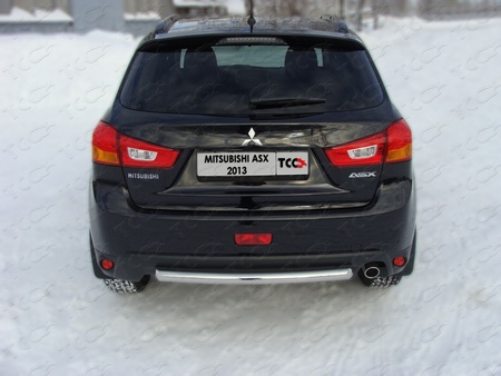 Защита заднего бампера (центральная) 60,3 мм Mitsubishi ASX (2012-2019)  MITSASX13-08