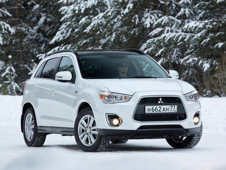 Пороги c площадкой 75х42 мм Mitsubishi ASX (2012-2019) MITSASX13-24