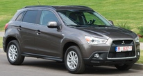 Пороги c площадкой 75х42 мм Mitsubishi ASX (2010-2012)