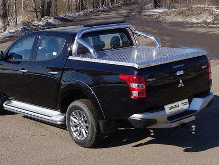Защита кузова 76,1 мм (для крышки) со светодиодной фарой Mitsubishi L200 (2015-2019) MITL20015-34
