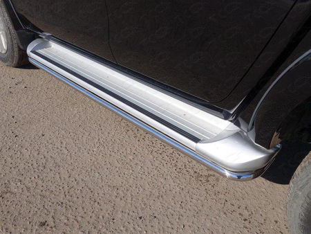 Защита порогов 42,4  мм Mitsubishi L200 (2015-2019) MITL20015-45