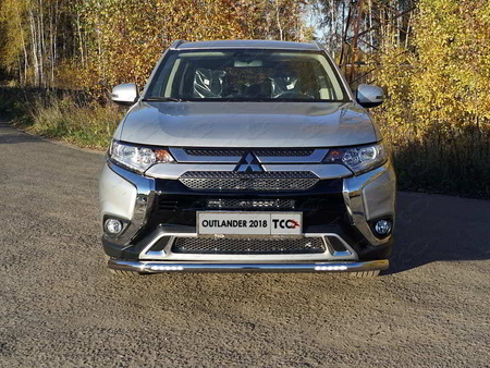 Защита передняя нижняя с ДХО 60,3 мм Mitsubishi Outlander (2018-2023) MITOUT18-36