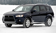 Пороги c площадкой 75х42 мм Mitsubishi Outlander XL (2010-2012)